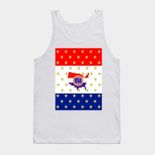 AMERICAN Stars And Stripes For The Fourth Of July Tank Top